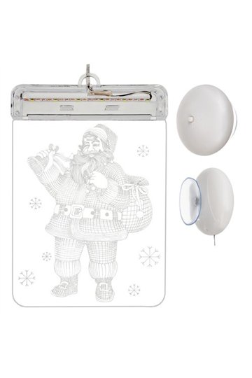 Vitrāžas LED 3D - Ziemassvētku vecītis