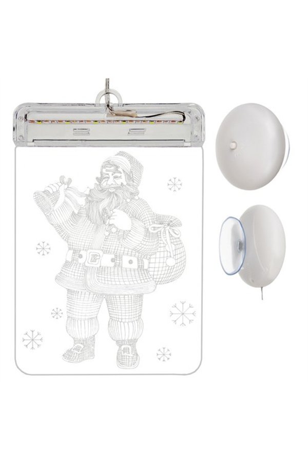 3D LED vitražas - Kalėdų Senelis