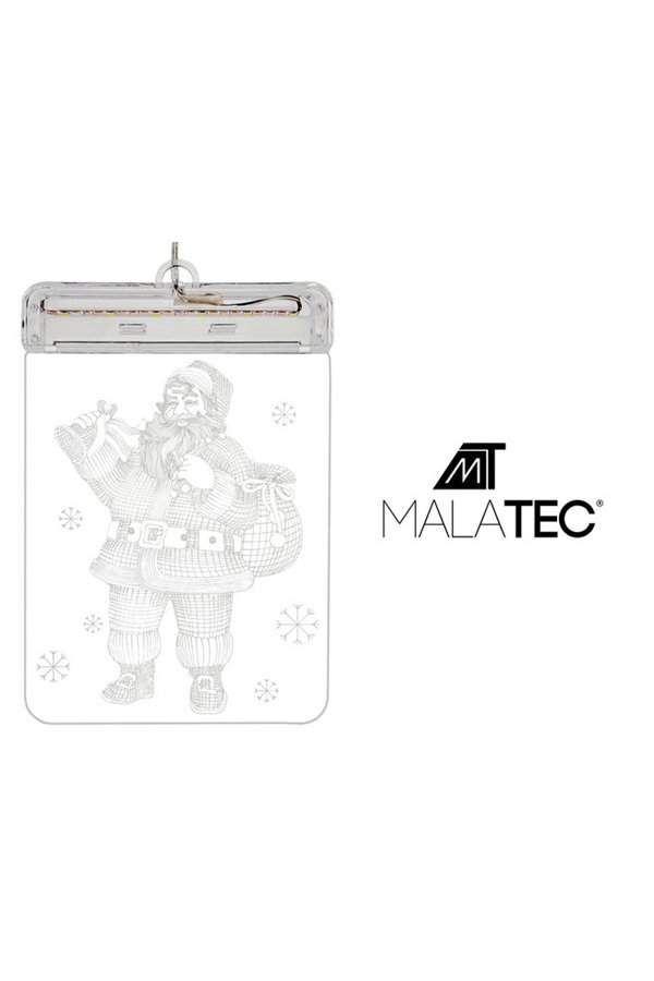 3D LED vitražas - Kalėdų Senelis