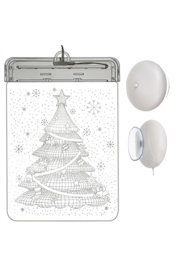 3D LED vitražas - Kalėdų eglutė