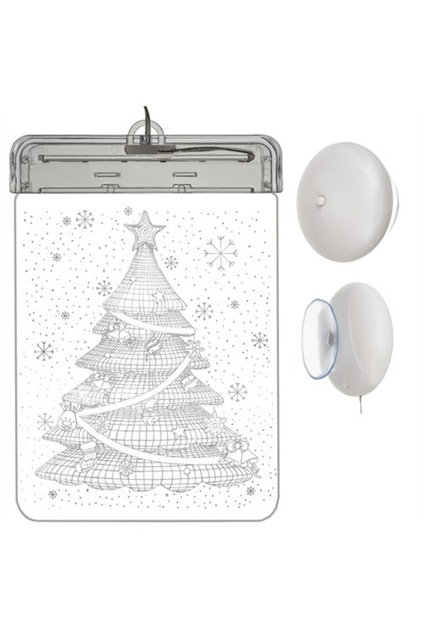 3D LED vitražas - Kalėdų eglutė