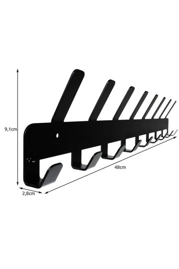Wall hanger (17 hooks) - black