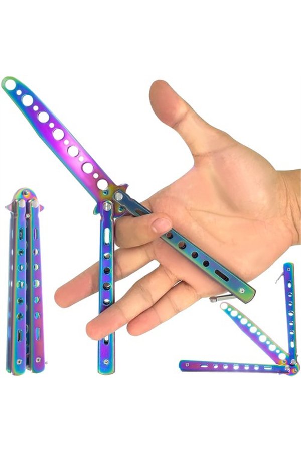 Butterfly Knife for Training - Rainbow