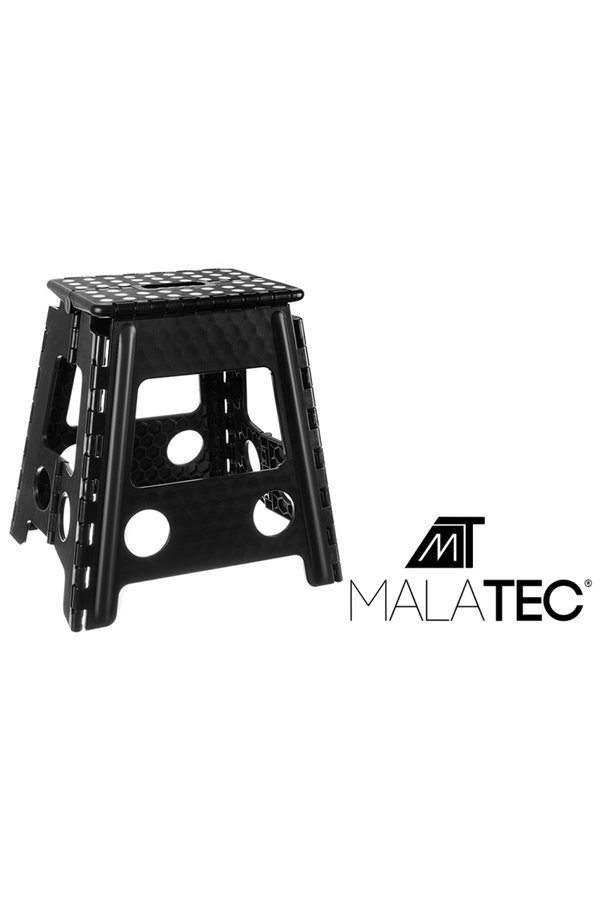Folding stool black and white 39cm