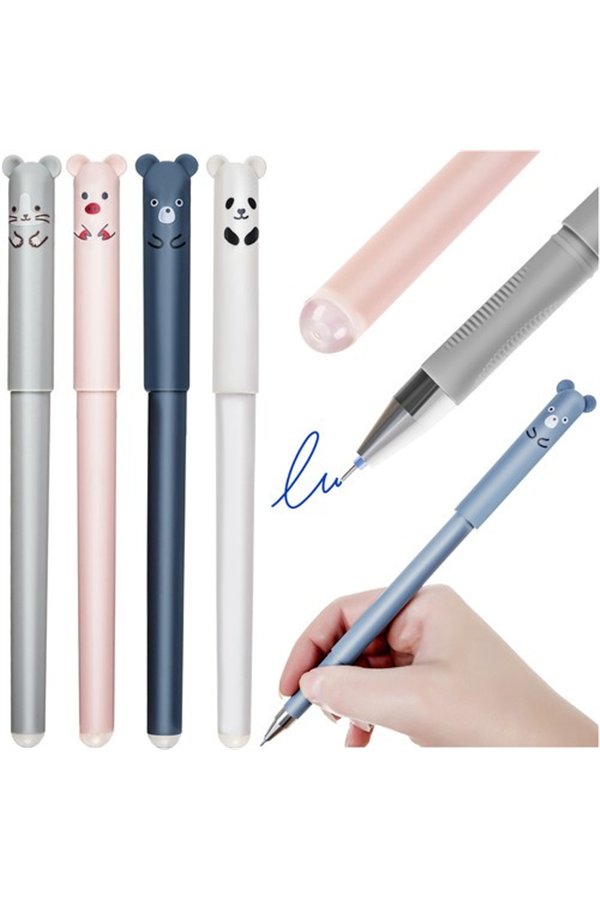 Erasable pen - animals 4 pcs.