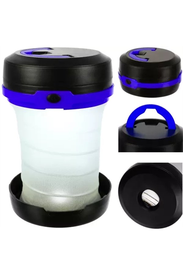 Salokāma kempinga lampa 2 vienā - zila