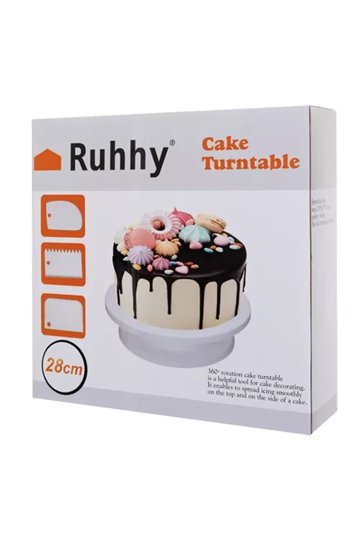 Rotating cake stand + 3 spatulas for decorating cakes