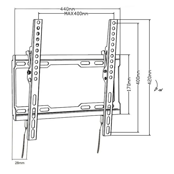 Подставка для ТВ MacLean MC-412 32" 70" 45 kg
