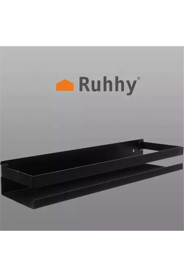 Bathroom shelf black Ruhhy 19188