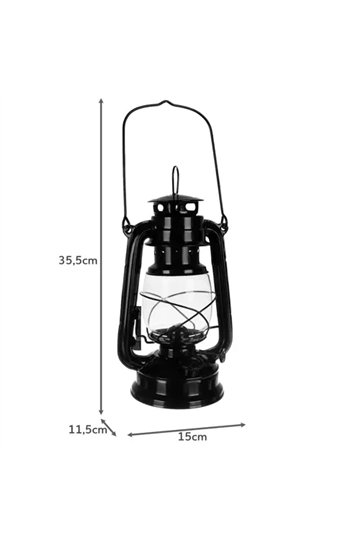 Melna eļļas lampa 24 cm
