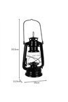 Black oil lamp 24cm