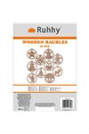 Wooden baubles - 10 pcs