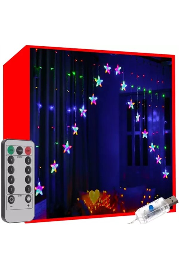 Light curtain 136LED USB- multicolor KŚ19772