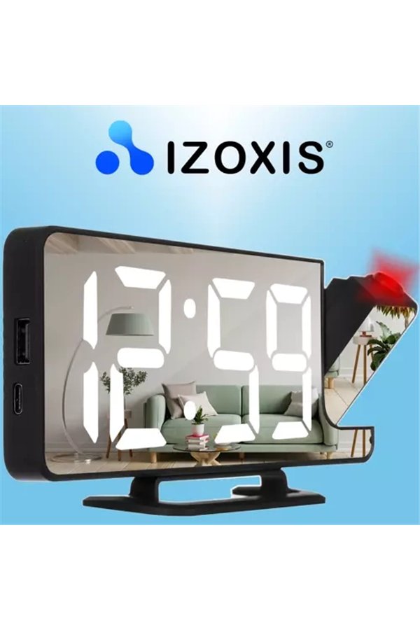 Alarm clock - LED clock with projector Izoxis 19576