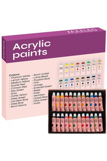 Acrylic paints 24pcs.- 12ml. Maaleo 20363