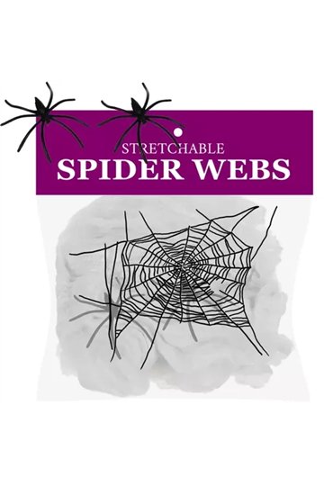 Artificial spider web + 2 spiders Malatec 19759