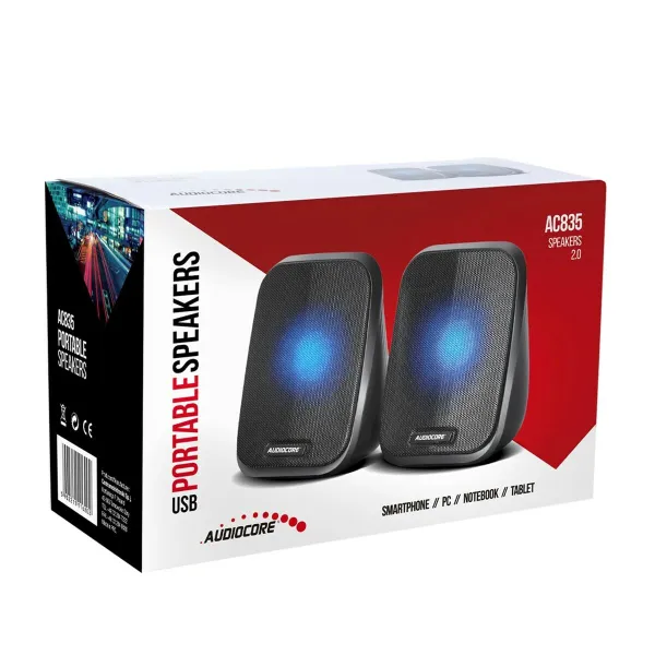 PC Skaļruņi AudioCore AC835 Melns 3 W