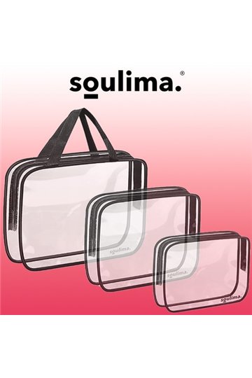 Transparent cosmetic bag 3 in 1 Soulima 21448
