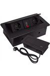Galda virsmā paslēpta USB ligzda - dubultā Izoxis 21446
