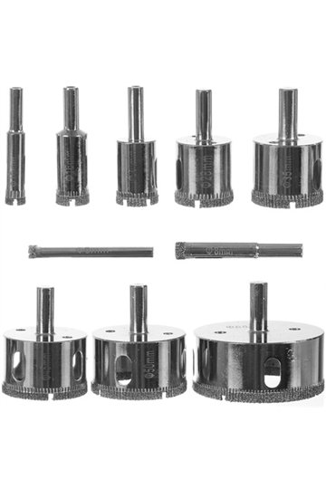 Diamond hole saws - set of 10 Bigstren 21641