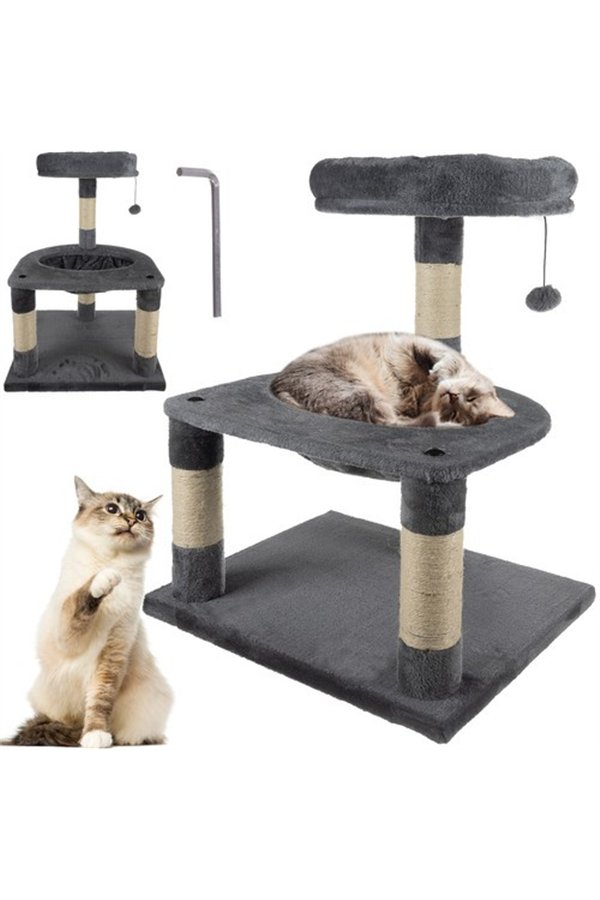 Cat tree 71cm gray Purlov 21711