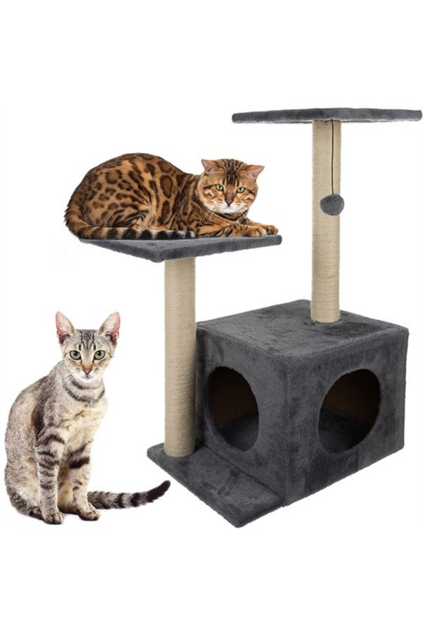 Cat tree 71cm gray Purlov 21712