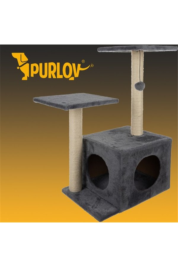 Cat tree 71cm gray Purlov 21712