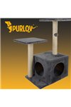 Cat tree 71cm gray Purlov 21712