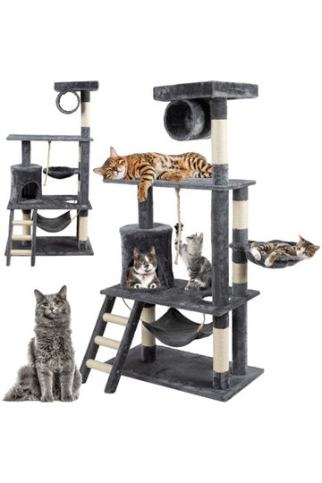 Cat tree 141cm gray Purlov 21713