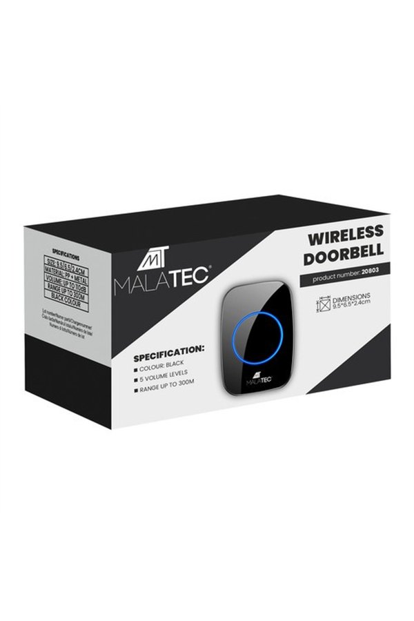 Wireless doorbell black Malatec 21803