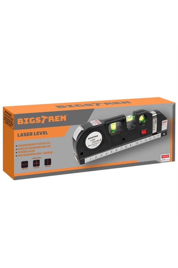 Laser level with tape measure 250cm Bigstreen 21747