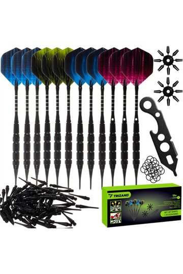 Šautriņu komplekts 12 gab. + aksesuāri Trizand 21629