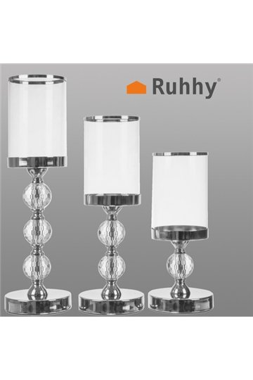 Candlestick-lantern set of 3 Ruhhy 22314