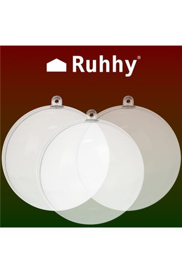 Transparent baubles 10cm - set of 5 Ruhhy 22276