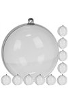 Transparent baubles 12cm set of 10 Ruhhy 22279