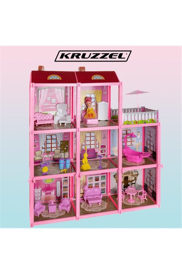 Kruzzel Dollhouse 65 cm