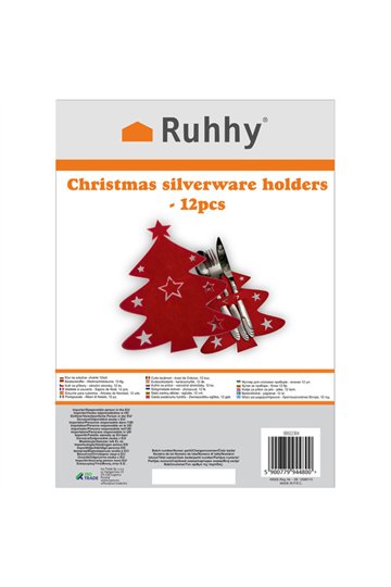 Cutlery case - Christmas trees 12 pcs. Ruhhy 22304