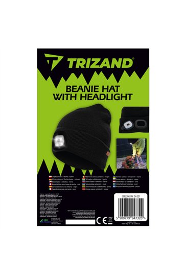 Winter hat with flashlight - black Trizand 22663