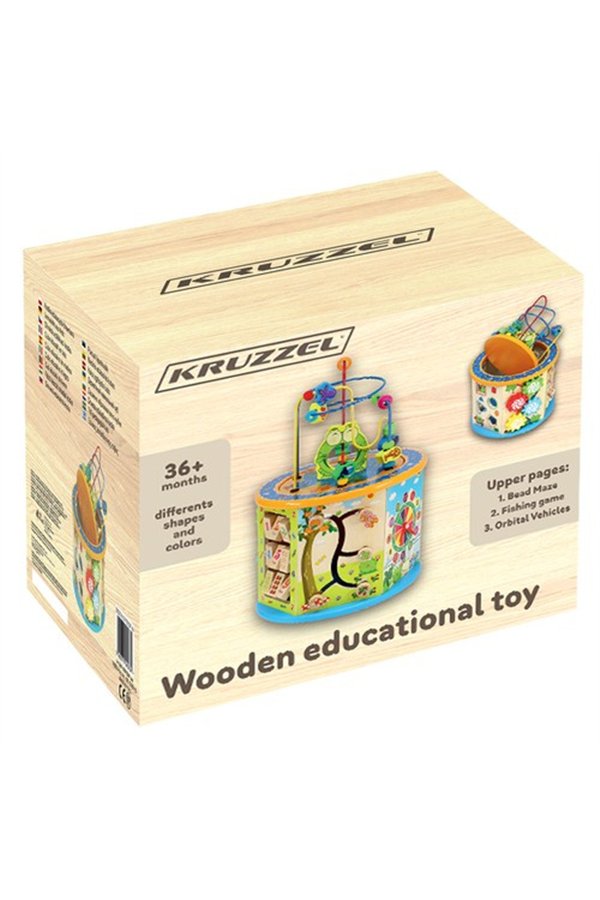Wooden educational cube 22429