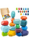 Stones/wooden blocks - 16pcs 22475