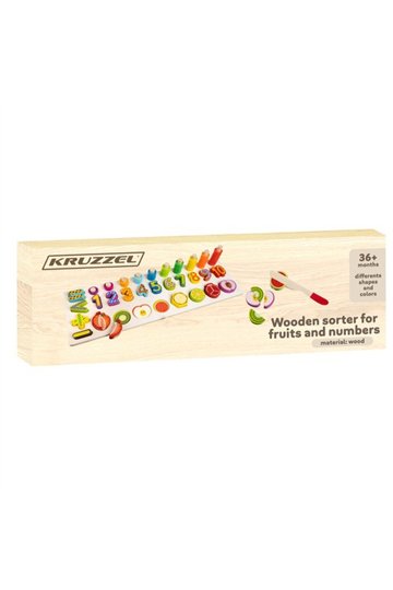 Wooden sorter for fruit and numbers 22607