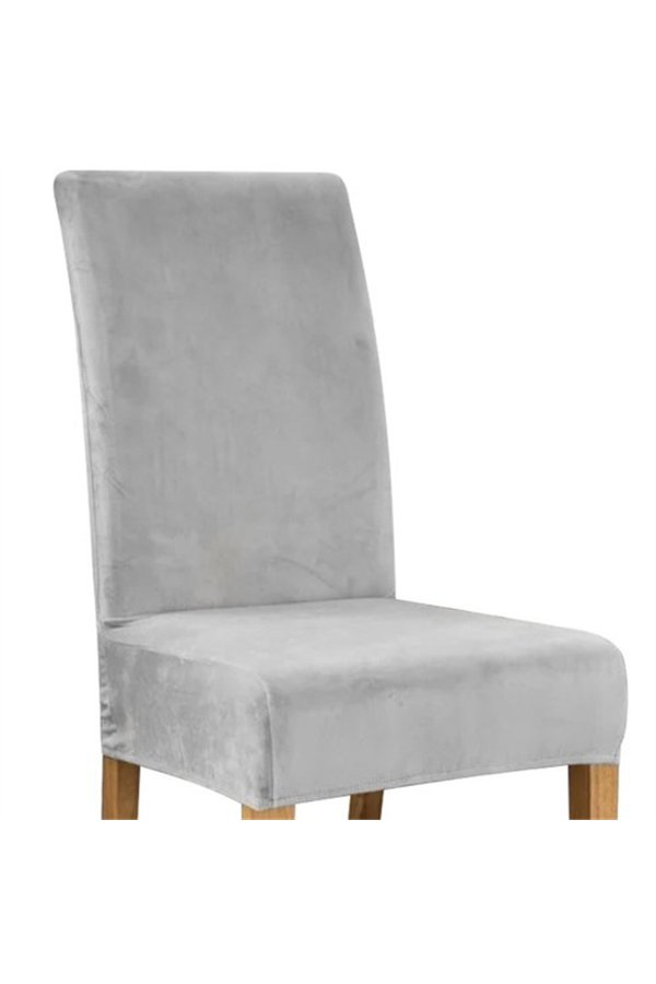 Tuolinpäällinen - harmaa sametti Ruhhy 22979