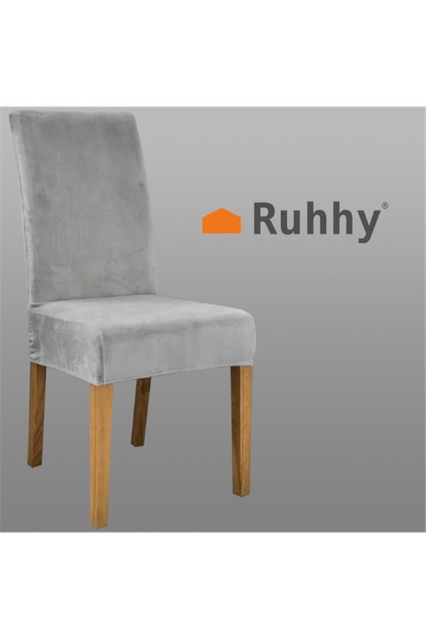 Tuolinpäällinen - harmaa sametti Ruhhy 22979