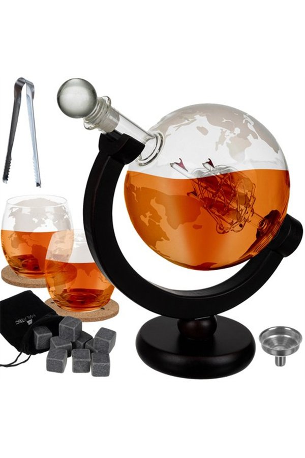 Decanter - globe - whiskey set Malatec 22553