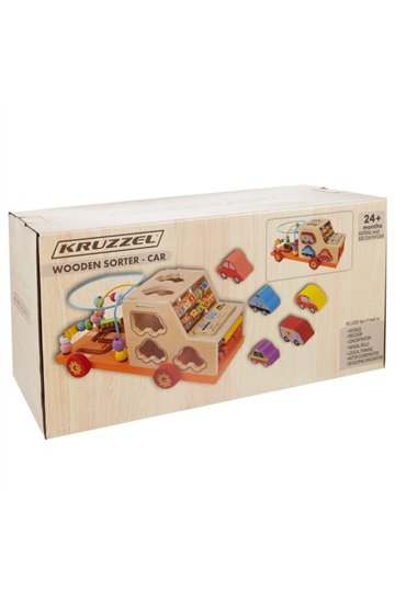Wooden car sorter Kruzzel 22652