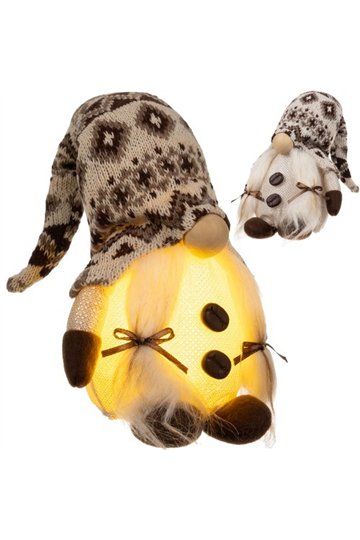 Standing gnome gray - LED light 23754