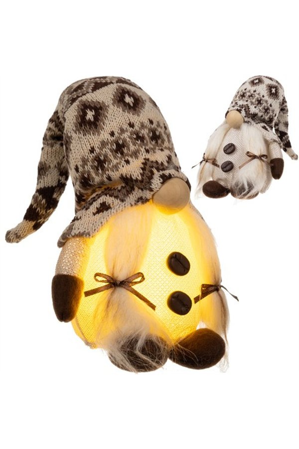 Seisova tonttu harmaa - LED-valo 23754