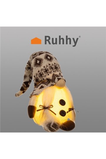 Standing gnome gray - LED light 23754