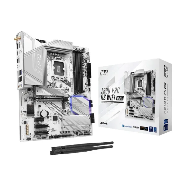 Pagrindinė plokštė ASRock Z890 Pro RS WiFi White LGA 1851 Intel Z890