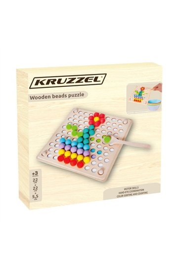 Wooden puzzle beads 22403